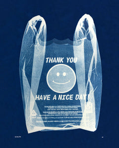 Have a Nice Day :) Plastic Bag Cyanotype Print